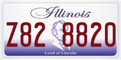 IL license plate Z828820