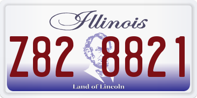 IL license plate Z828821