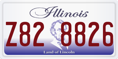 IL license plate Z828826