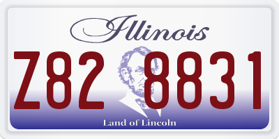 IL license plate Z828831