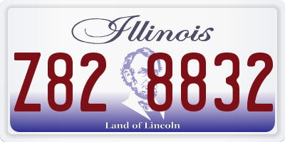 IL license plate Z828832