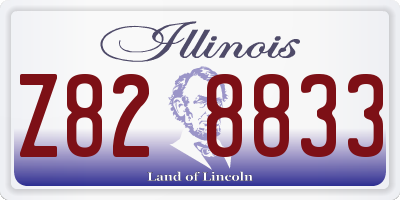 IL license plate Z828833