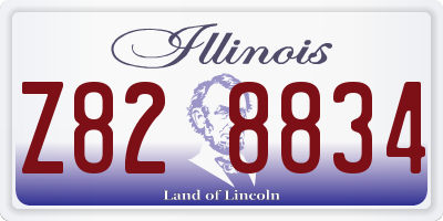 IL license plate Z828834
