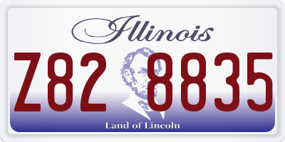 IL license plate Z828835