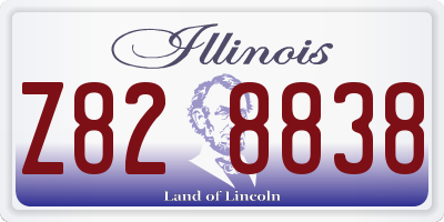 IL license plate Z828838
