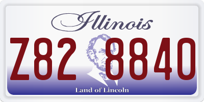 IL license plate Z828840