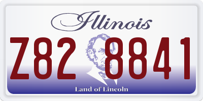 IL license plate Z828841