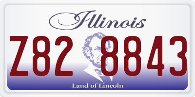 IL license plate Z828843