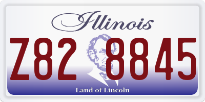 IL license plate Z828845
