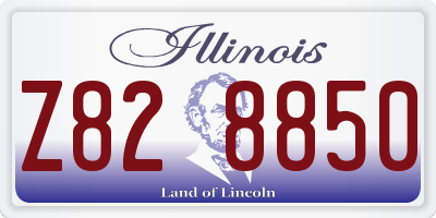 IL license plate Z828850