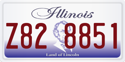 IL license plate Z828851