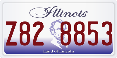 IL license plate Z828853