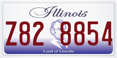IL license plate Z828854
