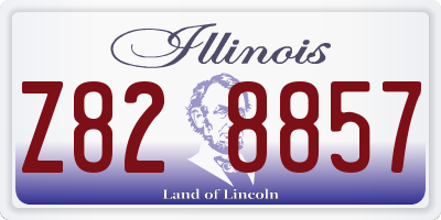 IL license plate Z828857