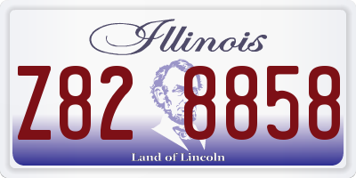 IL license plate Z828858