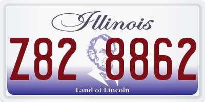 IL license plate Z828862