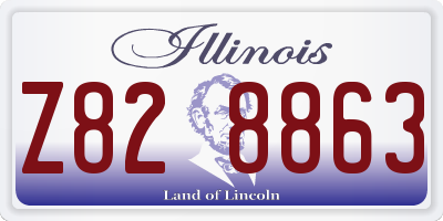 IL license plate Z828863