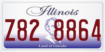 IL license plate Z828864