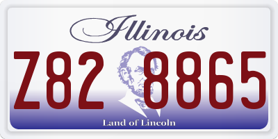 IL license plate Z828865