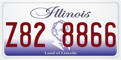 IL license plate Z828866