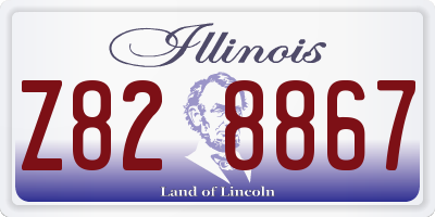 IL license plate Z828867