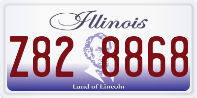 IL license plate Z828868