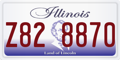 IL license plate Z828870