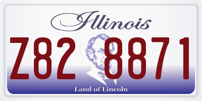 IL license plate Z828871