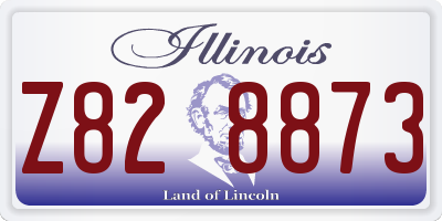 IL license plate Z828873