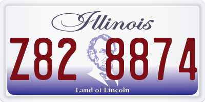 IL license plate Z828874