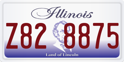 IL license plate Z828875