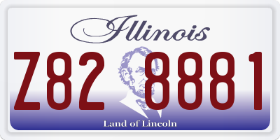IL license plate Z828881