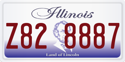 IL license plate Z828887