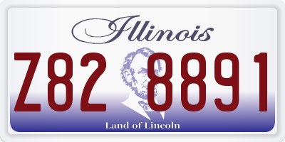 IL license plate Z828891