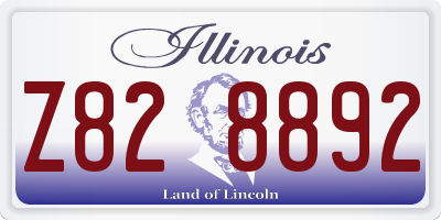 IL license plate Z828892