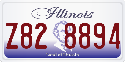 IL license plate Z828894