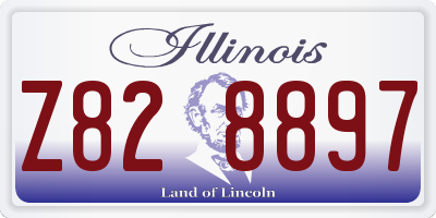IL license plate Z828897
