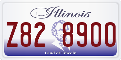 IL license plate Z828900