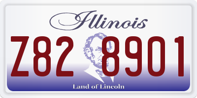 IL license plate Z828901