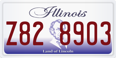 IL license plate Z828903