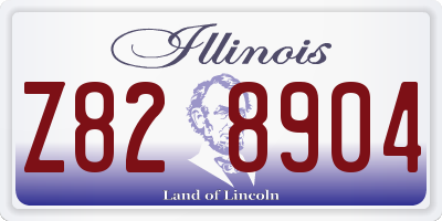 IL license plate Z828904