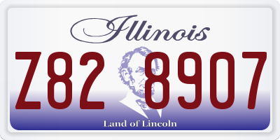IL license plate Z828907