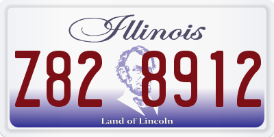 IL license plate Z828912