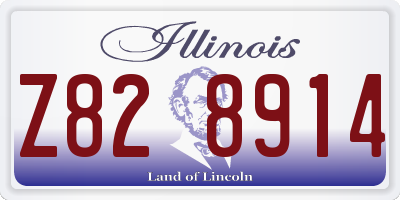 IL license plate Z828914