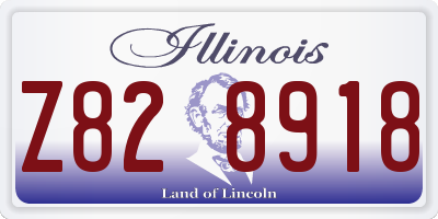 IL license plate Z828918