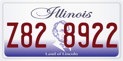 IL license plate Z828922