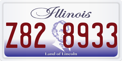IL license plate Z828933
