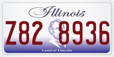IL license plate Z828936