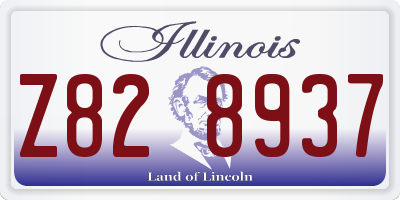 IL license plate Z828937