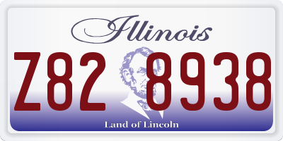 IL license plate Z828938